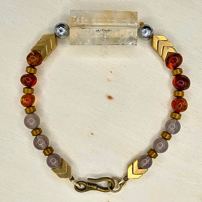 Archangel Armor - Resilience Rising - Meteorite and Baltic Amber Bracelet