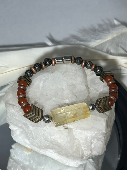 Archangel Armor - Meteorite Carnelian Pyrite Survivor Bracelet